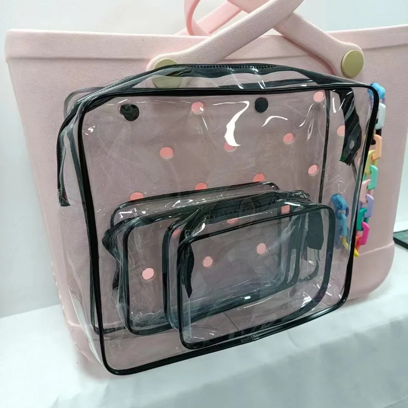 Extra Large Bogg Bag Accessories Waterproof EVA Beach Storage Basket Women Travel Shopping Handbag Jelly Sac Bogg Bag Organizer R250312