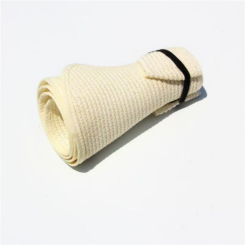 baseball cap Straw woven butterfly empty top foldable beach photo, women's summer face covering hat, sun protection hat