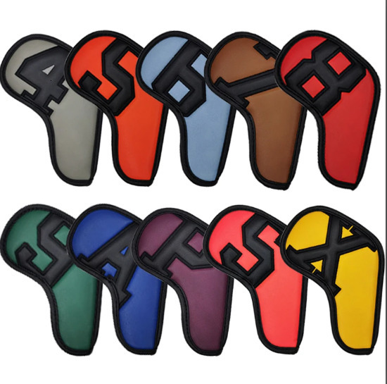 Other Golf Products Embroidery Golf Headcover Pu Leather Golf Putter Head Cover Protector Golf Accessories Ouutdoor Sport Drop 230817