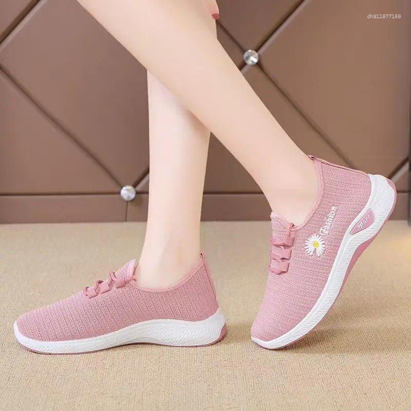 Casual Shoes 2025 Sports Autumn Women's Low Heel True Weaving Beijing Cloth Daisy