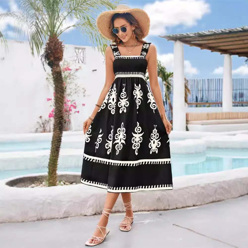 Womens elegant commuting beach vacation style comparison printed bra 250313