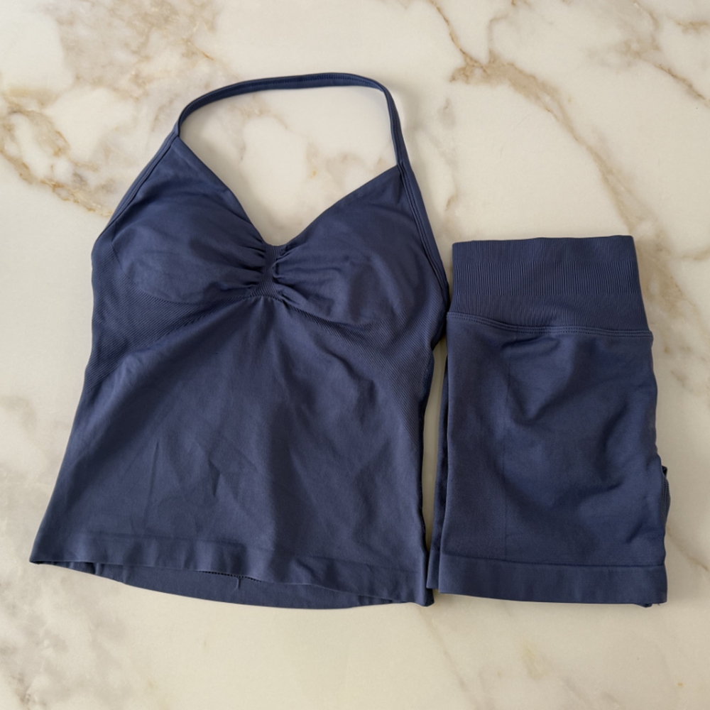 G11 Impact Set Women dyfne Sports Backless Tank Tops Vest High Waist Scrunch Seamless Shorts Gym Suit Fiess Clothes Activewear Workout Sets Yoga Tracksuit