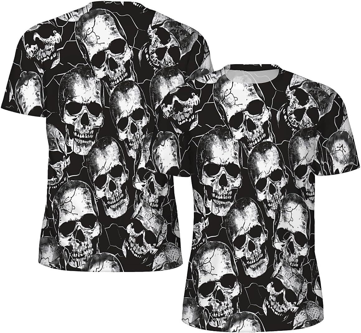 Mens T shirt Men's Novelty T-Shirts Graphic 3D Print Summer Short Sleeve Purple Dark Moon tee Casual tops summer clothes cool