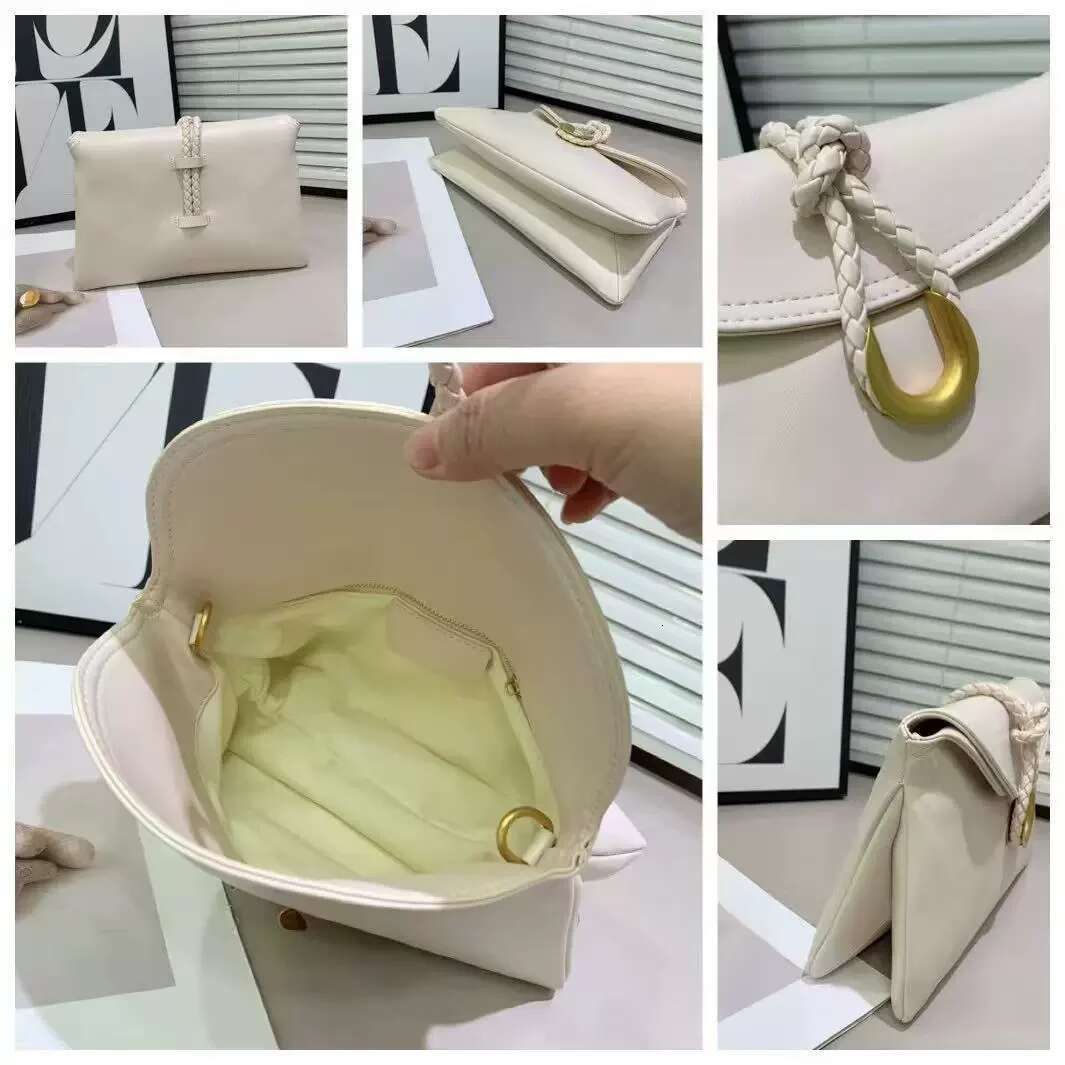 Women's Woven Metal Button Handheld Banquet Ins Pu Postman Fashion Ladies Party Shoulder Crossbody Bag Female