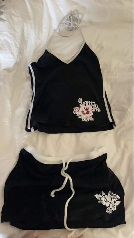 Y2K Skirt Flower Harajuku Graphic Print Rock Goth Mini Skirt Sexy Hip Hop Half length skirt Punk Streetwear Retro Lower garment 250312