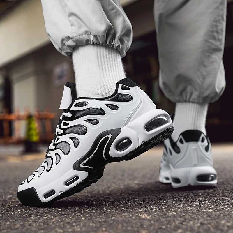 Spring and Autumn New Mens Casual Air Cushion Running Shoes Lightweight Mesh Casual Shoes Anti-Slip Shock Absorbing Sports Shoe Z250326