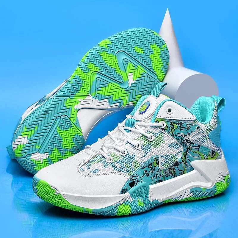 Men's Breathable Cushioning Non-Slip Wearable Sports Shoes Gym Training Athletic Basketball Sneakers for Women