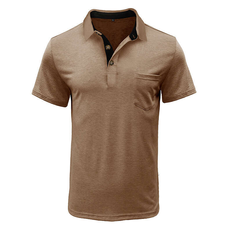 summer European and American short sleeved lapel T-shirt men's shirt top polo wholesale new casual versatile fashion clothing