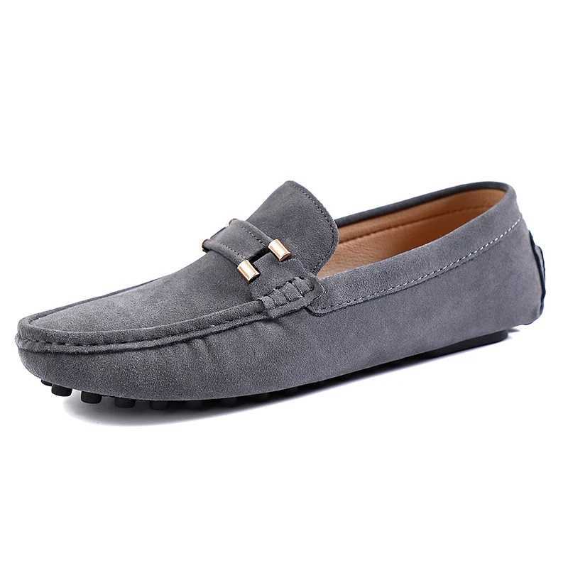 Casual Shoes Women Men Shoes Genuine Leather Men Loafers Slip Men Flats M Driving Shoes 38-47 Y250312