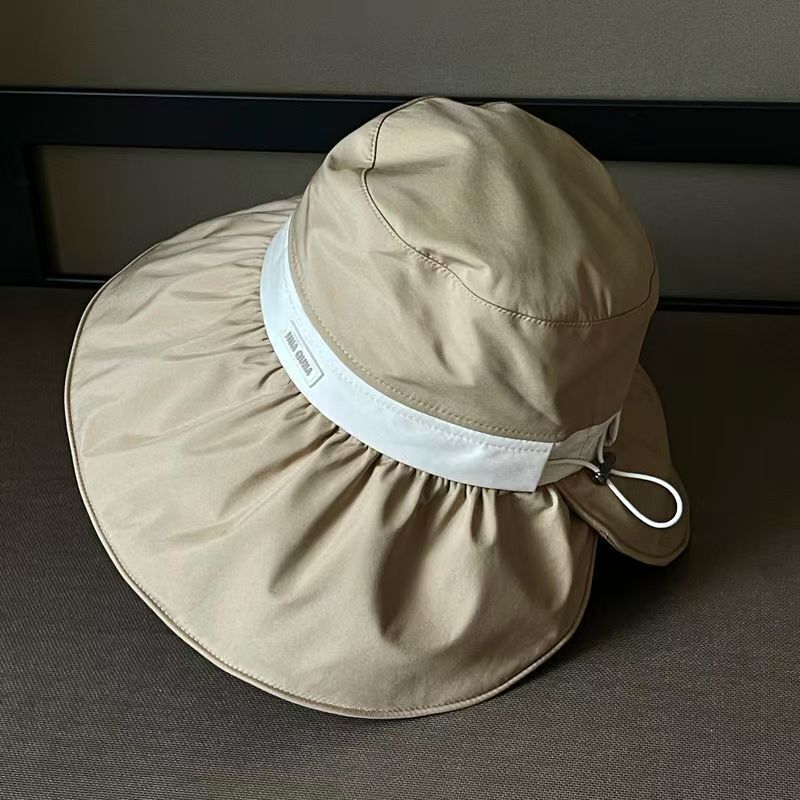baseball cap 2025 Spring Summer New Beach Sunscreen Fashion and Versatile Lace Large brimmed Sun Hat