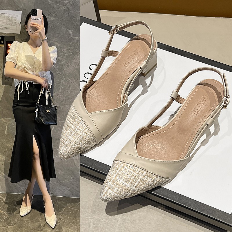 free shipping designer sandals low heels women womens clogs beige black white indoor outdoor slippers slides new