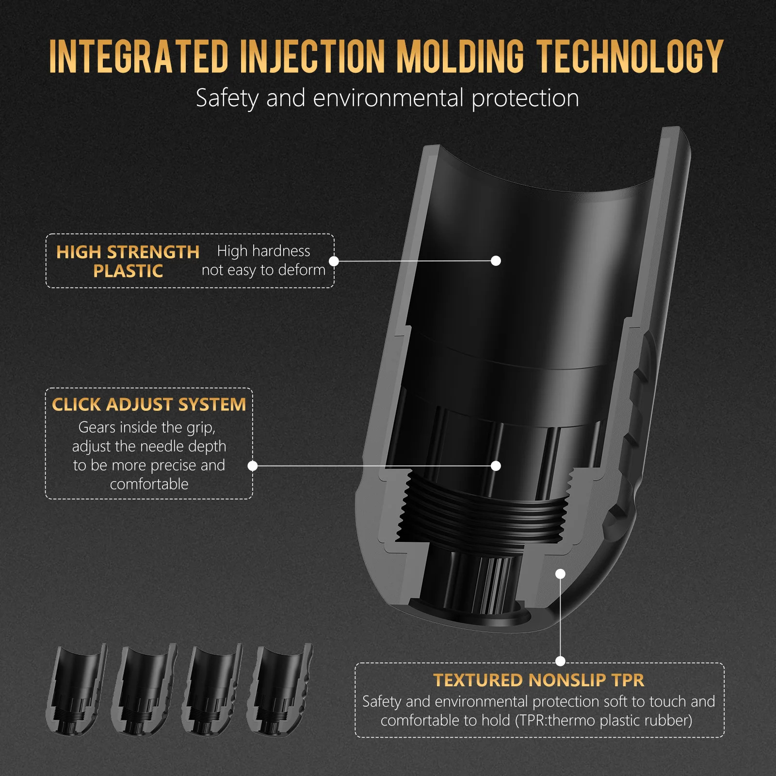 Ambition P1 Disposable Tattoo Grips for Mars-u Seher Paco Adjustable Tattoo Machine Pen Professional Rubber Handle Supply Artist 250306