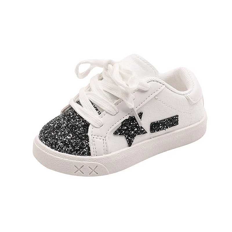 Autumn New Fashion Child Sneaker Shining Fashion Versatile Girl Shoe Trendy Star Glitter Boy Shoes Comfort Casual Girls Sneakers M250313