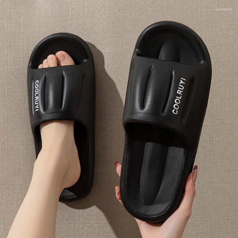 Slippers Home Soft Sole Platform Women 2025 Summer Thick Bottom Cloud Slides Woman Indoor Non-Slip Bathroom Female zhanyishengli