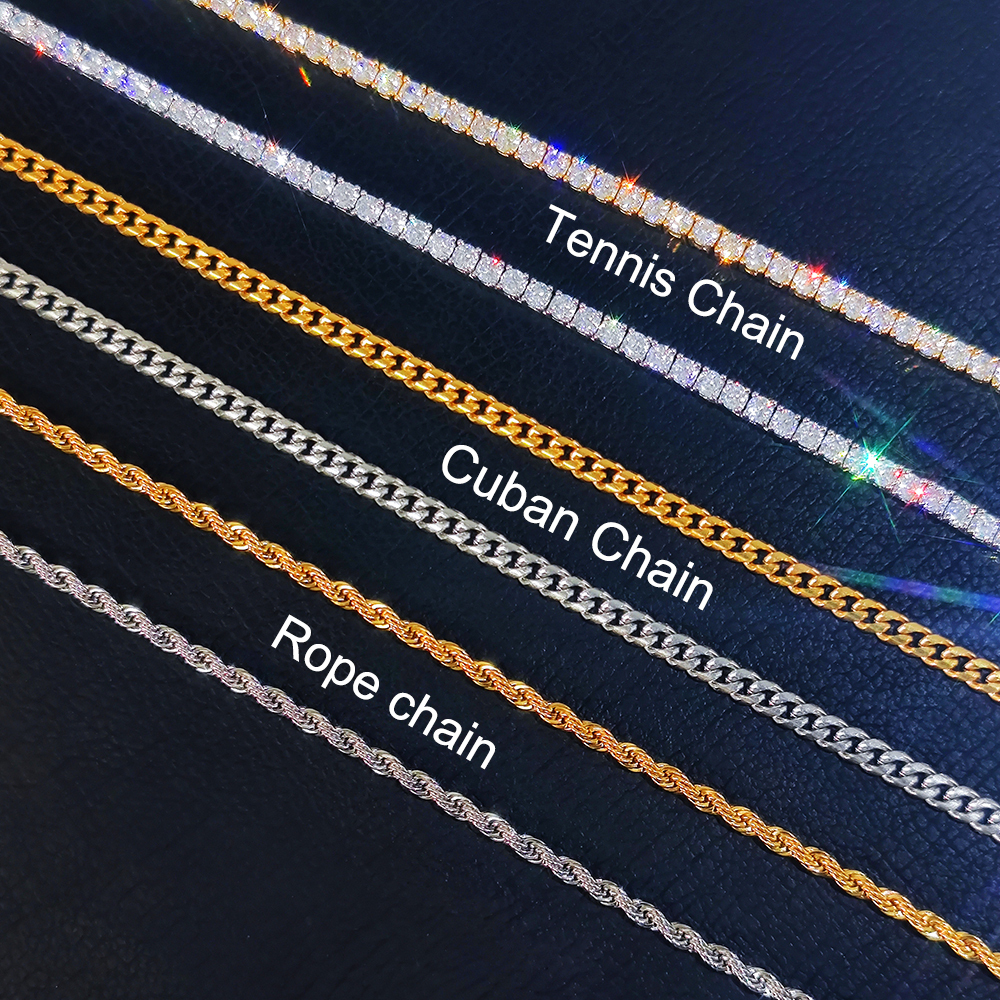 Nuoya In Stock Hight Quality VVS Moissanite Photo Pendant 925 Sterling Silver Custom Round Picture Frame Pendant Necklace Gift