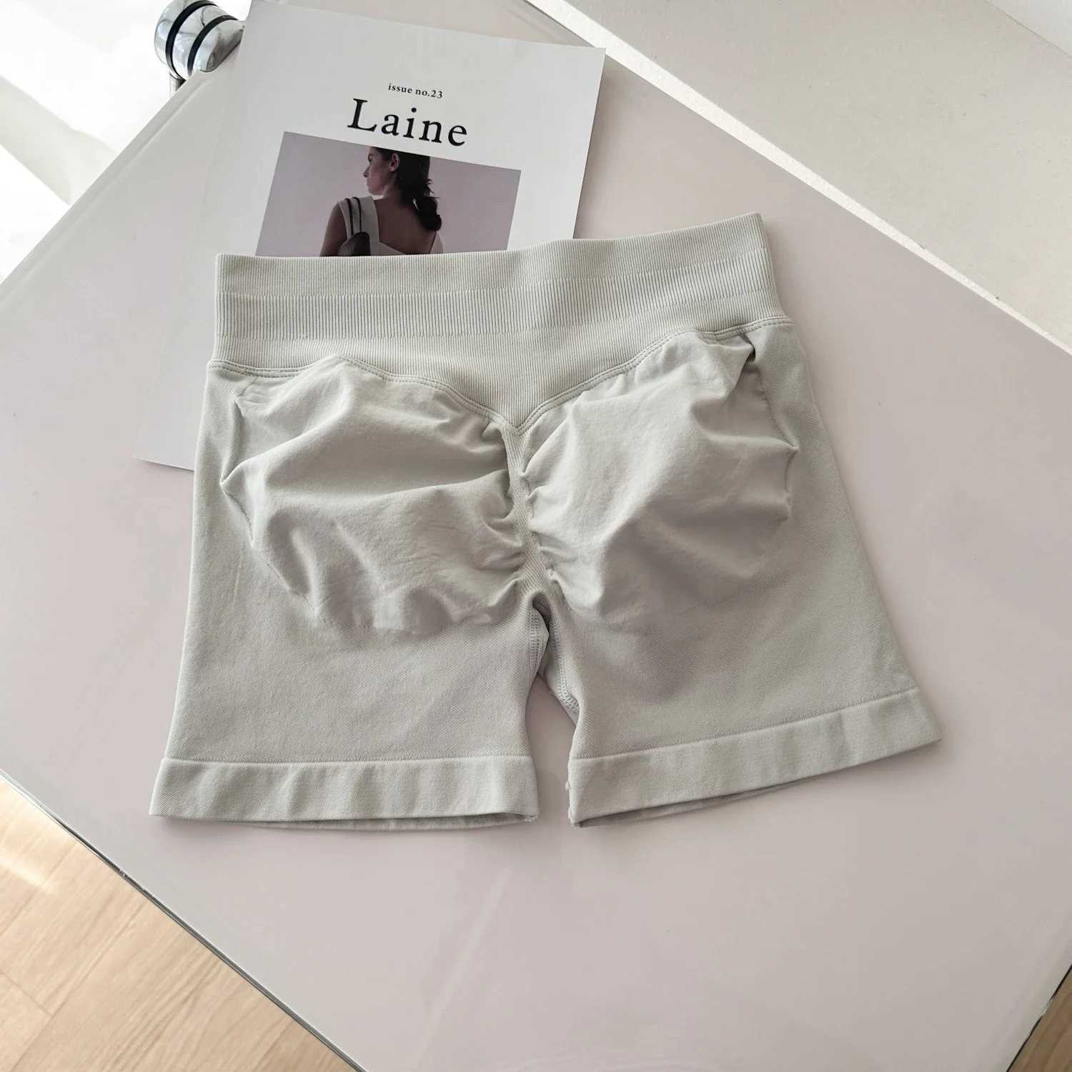 Active Shirts Tees Impact Shorts 4.5 With Gym Shorts Women Fitn Sports Low Ribbed Band Workout Scrunch Butt Booty Running Short Pants Y250312XIWC