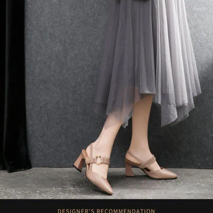Sandals Women's Back Hollow Sandals-Square Toe High Heeled Casual Shoes-Outdoor Work Shoes zhanyishengli