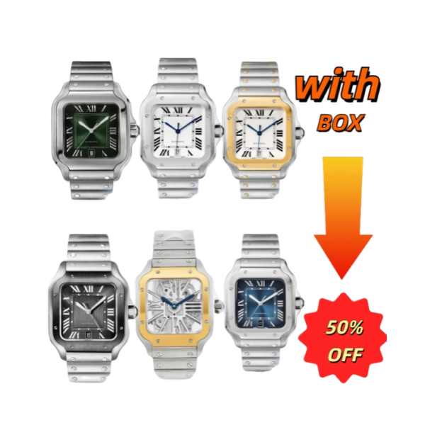Men's/Women's Square Watch 22/27/35/40mm Watch Luxury Watch Couple Watch Automatic Mechanical Movement Stainless Steel Waterproof Super Bright Night Light Belt Box
