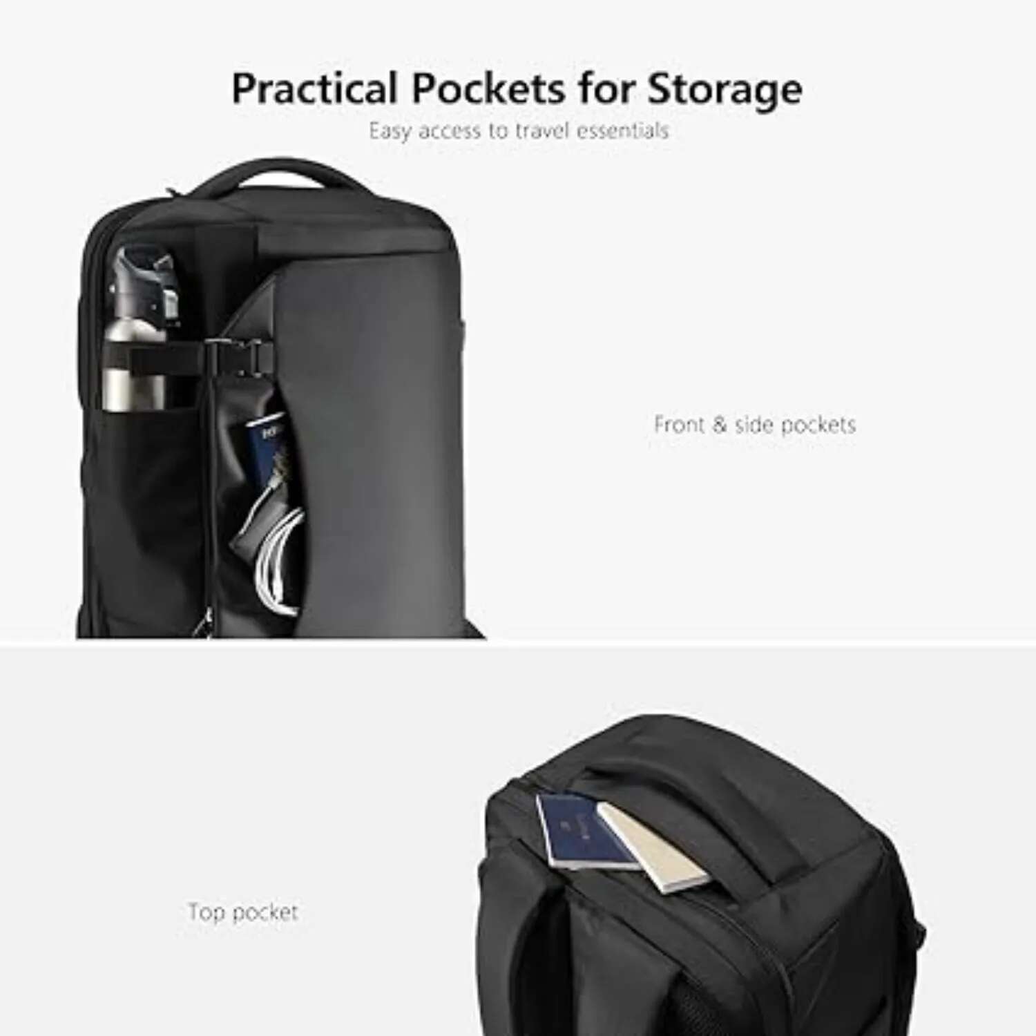 Travel Backpack 40L, TSA Friendly Flight Approved Carry-On Lage Hand Backpack, Water-Resistant Lightweight Business Rucksack