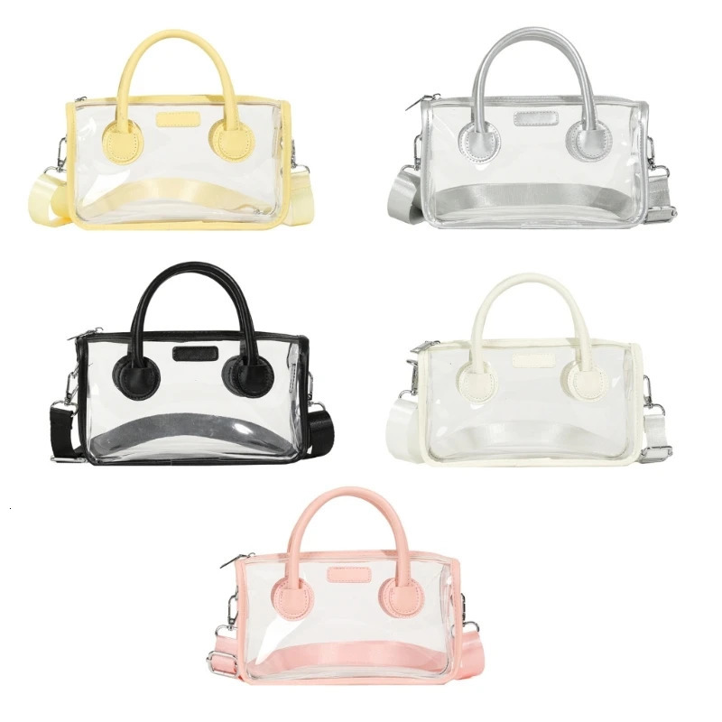 Transparent Top Handle Bag Clear Crossbody Bag Beach Shoulder Purses Handbag Fashion PVC Purse for Various Occasion R250312