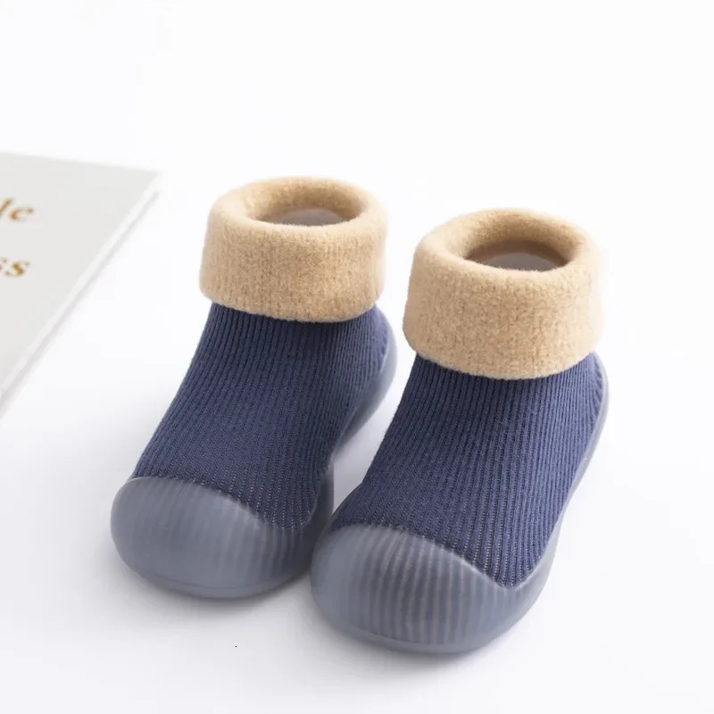 Snow Padded Warm Baby Toddler High-top Autumn and Winter Baby Walkin Shoegs Childrens Socks Shoes Non-slip Soft Bottom 250312