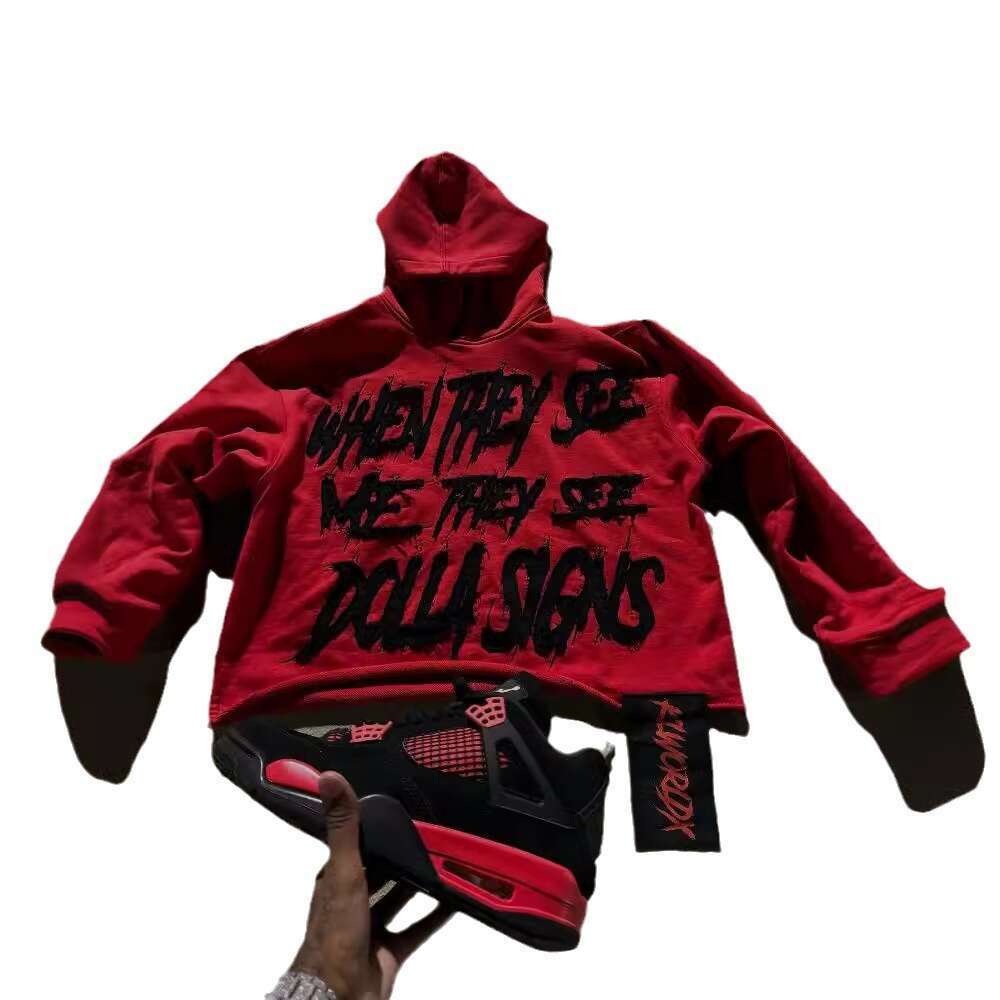 Y2K New Couple Hoodie INS Street Style Color Match Letter Loose Sweater Hip Hop Harajuku