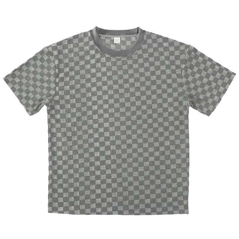 2024 New Mens Summer Jacquard PJlaid Short Sleeve T-shirt Fashion Sports Set Breathable T-shirt+Sports Shorts Two Piece SetXJ250312