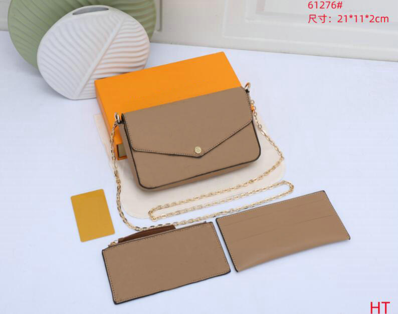 high quality M61276 shoulder bags eming wallet purses crossbody bag 3pcs/set woman handbag designers women handbags