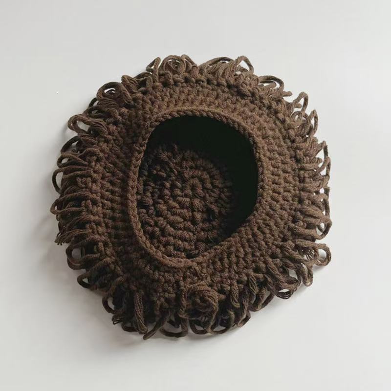 baseball cap Children's wig autumn/winter 2025 new style funny 100 day shooting explosive head baby yarn hat