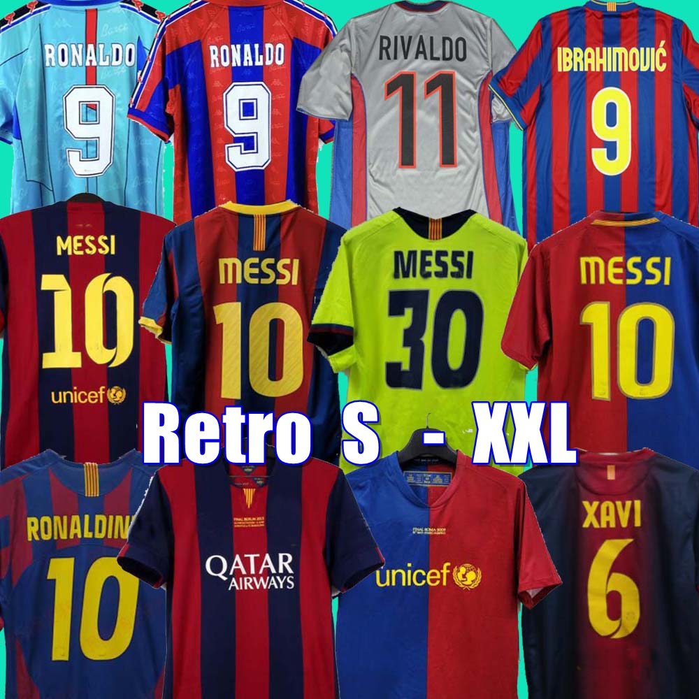 soccer jersey Retro 05 06 07 08 09 10 11 12 13 14 15 16 RONALDINHO RIVALDO maillot de foot Ibrahimovic Eto'o Kluivert XAVI HENRY MESSIS 96 97 SUAREZ NEYMAR JR Barcelona