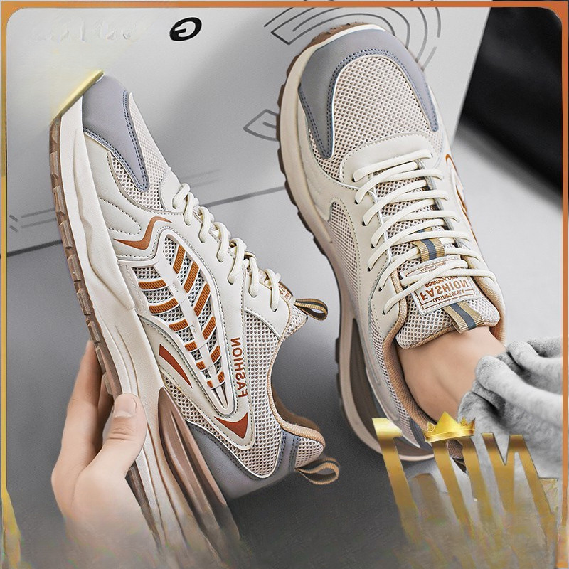 2025 New Spring Mesh Breathable and Odorous Student Designer Trendy Fashion Running Leisure Sports Men's Height Increasing Shoes