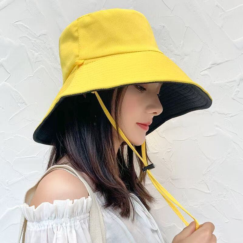 Fisherman's 2025 spring summer women's new travel with large brim to cover the face and a double-sided sun protection hat for outdoor wear b