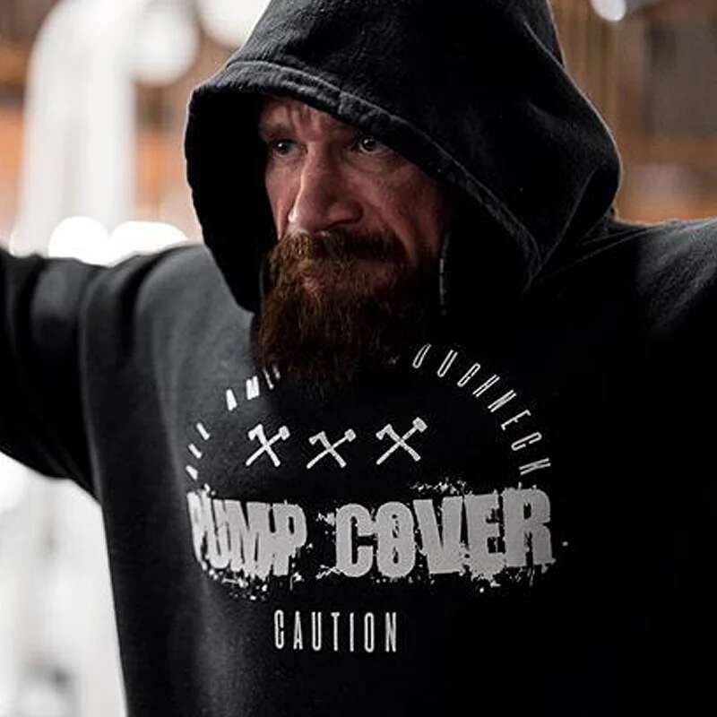Autumn And Winter Men's Gym Wool Pullovers Sweatshirts Men Fleece Hoodies Stringer Bodybuilding Fiess Casual Coat