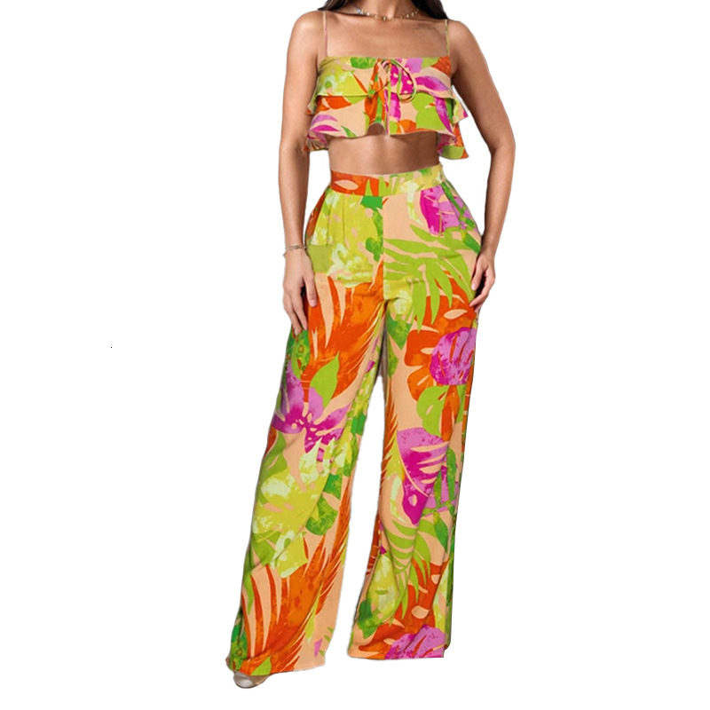 2025 Spring New Style Elegant Bohemian Strap Off Shoulder Strapless Two Piece Set