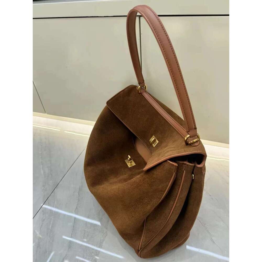 Women's Bags Designer Women Bags Genuine Totes Suede Shoulder Handbag Sliver Buckle Black Nature Leather hot selg