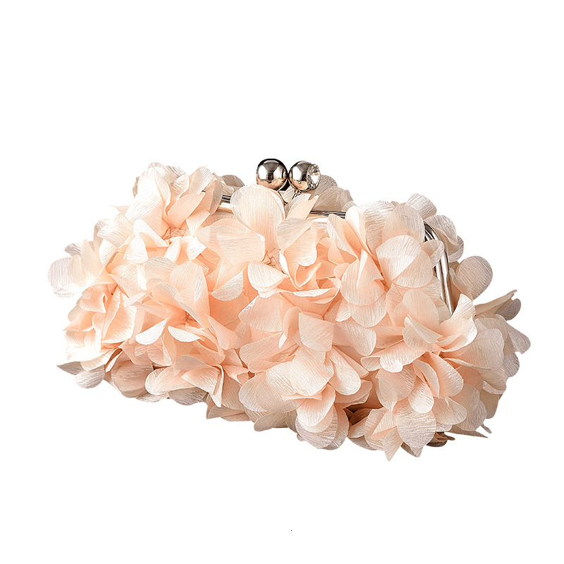 New Flower Banquet Bride's Night Shop Dress Handheld Fashion Bag, Qipao Handbag Crystal Evening Bag