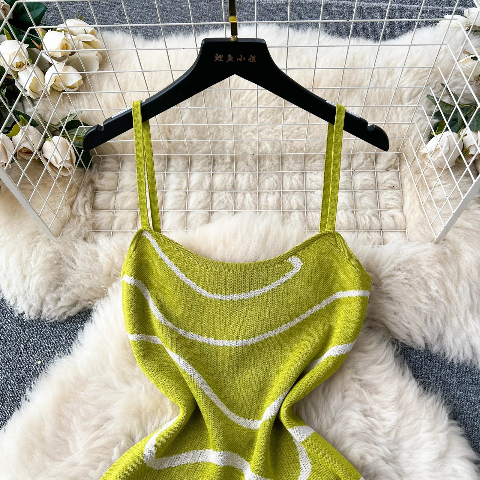 Womens Knitted Shawl Sleeveless Spinning Printed Backless Ultra Thin Dress Fashion Elastic Beach Long 250313