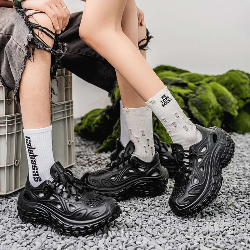 New Fashion Breathable Garden Summer Couple Non-slip Thick Bottom Sandals Outdoor Baotou Beach Men's Shoes