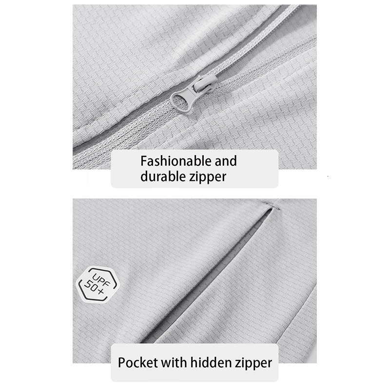 Ice Silk Sunscreen Clothing Detachable Large Brim UPF50 Mens Sun Protection Outdoor Jackets Summer Cycling Shirt 250313