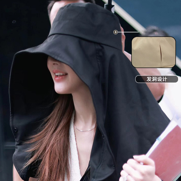 baseball cap UPF50+Sunscreen for Women's Summer 2025 New Shawl with Large brims and UV resistant Sunscreen Hat