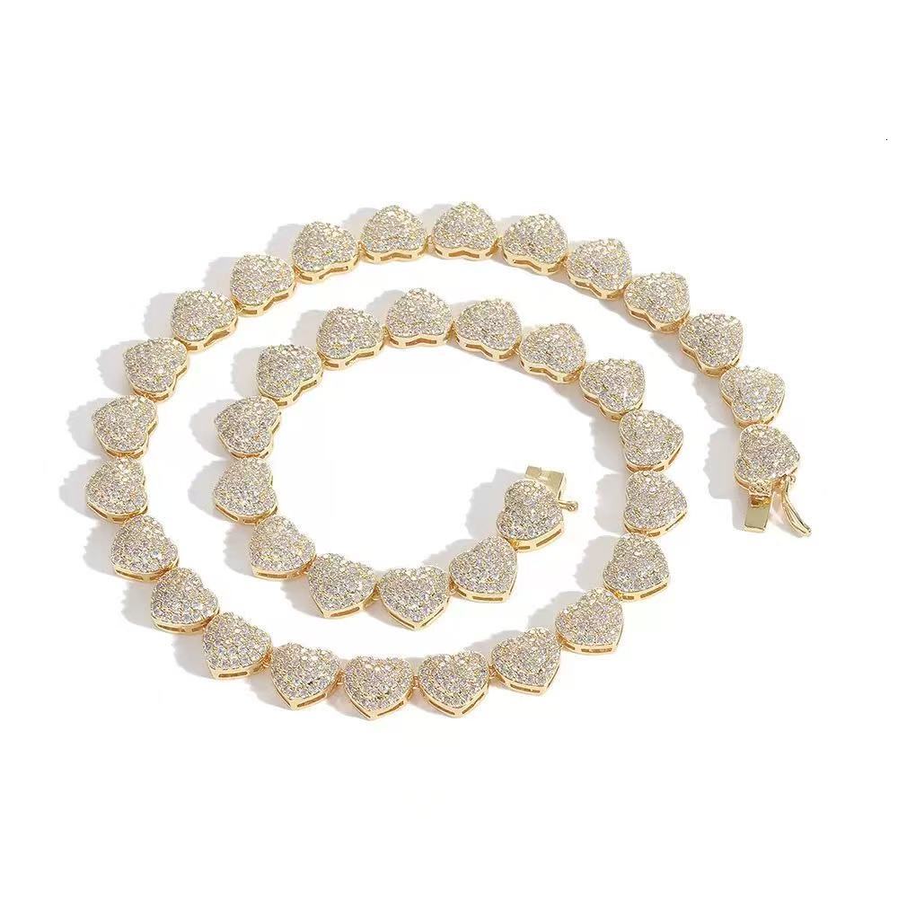 Custom Heart Cross Silver 925 Hip Hop Iced Cuban Link Bracelet VVS Moissanite Diamond Womens Fine Jewelry