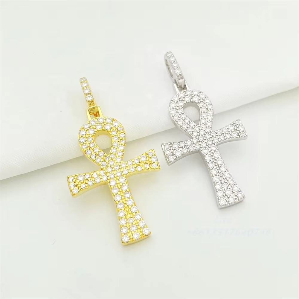 Hip Hop Diamond Iced Out Vvs Moissanite Pendant Custom Pass test Rose Gold Moissanite Pendant