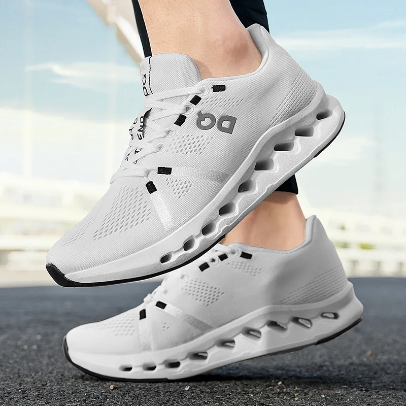 New Outdoor Cushioning Soft Sole Professional Breathable Mesh Sports Shoes Men's Fashion Test Racing Running Shoes