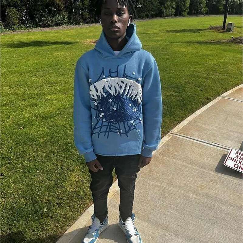 Spider Letter Printed Aesthetic Creativity Hooded Sweatshirt Y2k Clothing Women's Jacket Top Men's Hoodie Punk Pullover