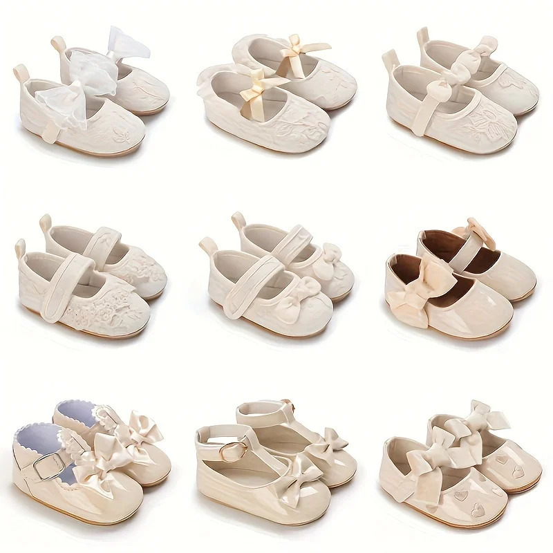 Baby Shoes Spring and Autumn Season Fashion Bow Soft Toe Shoes Female Infant Anti slip Princess Shoes 250312