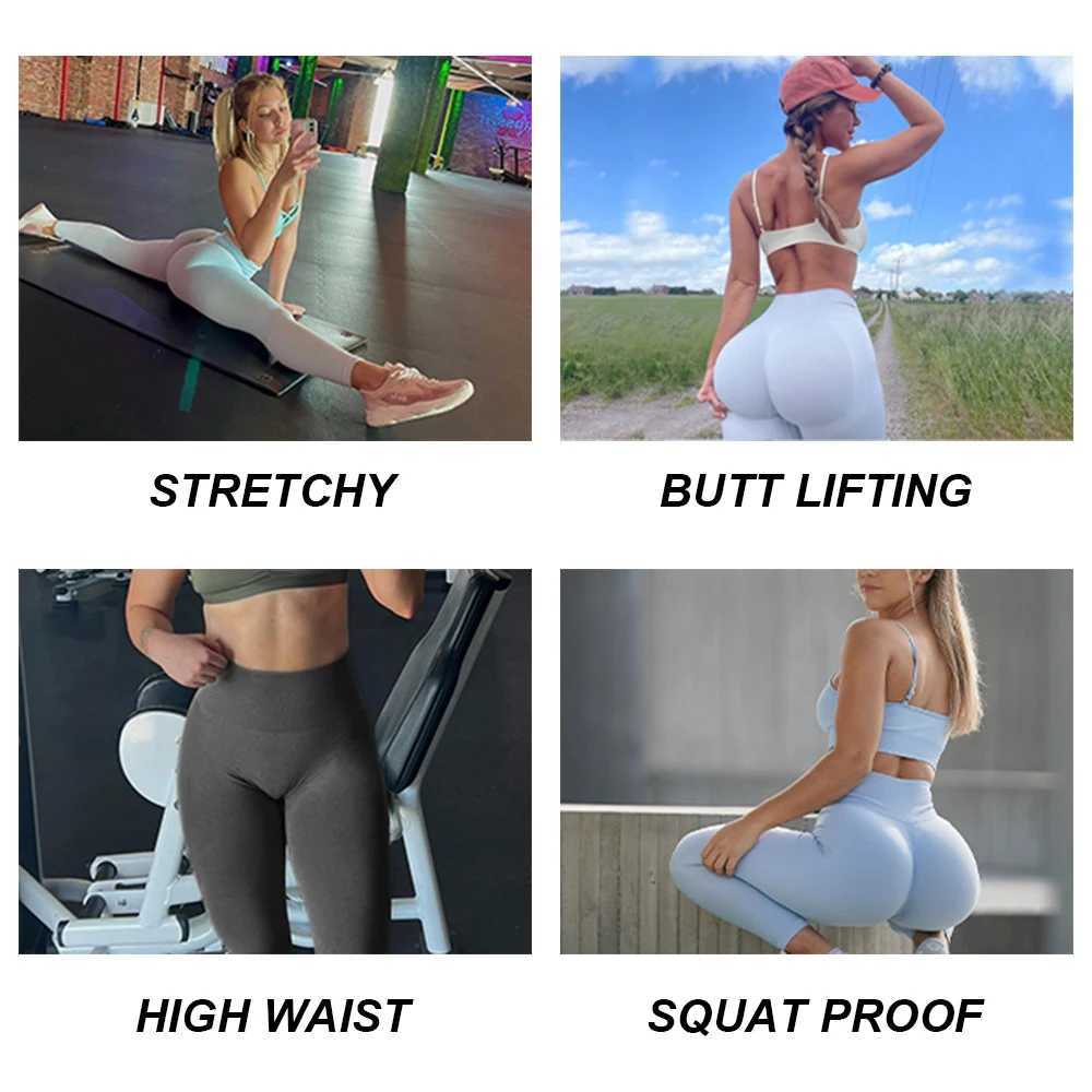 Active Pants New Seaml Push Up Sport Leggings For Women High Waist Tummy Control Gym Workout Fitn Tights Stretchy Peach Butt Pants Y250312RC71