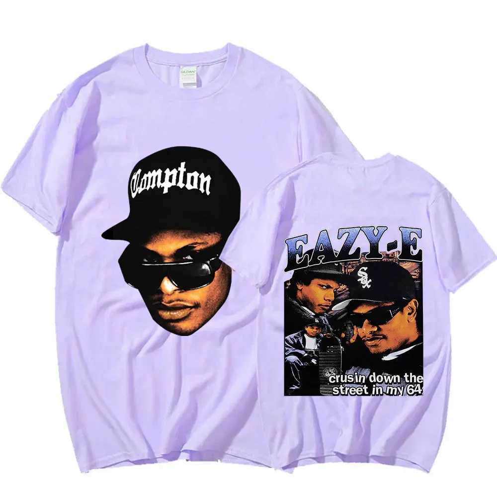 90s Rapper Eazy E Graphic T Shirt Men Vintage Harajuku T-shirts Short Slve Oversized Cotton T-shirt Hip Hop Strtwear Ts X250313