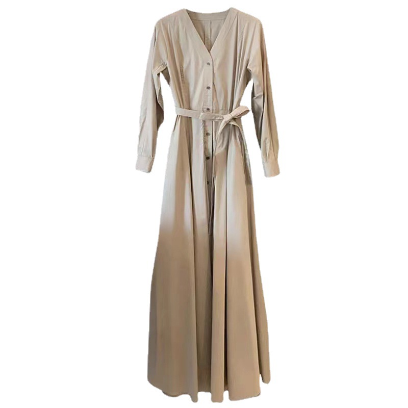 G185 French style high-grade autumn fairy temperament long skirt women's clothing new year dress