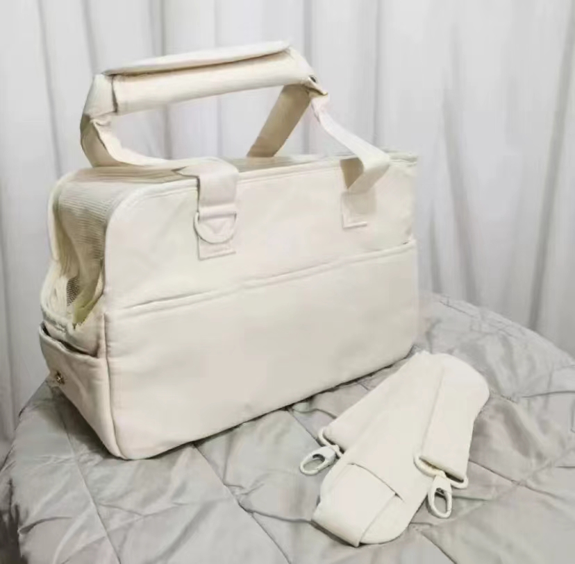 Large cat carrier, expandable top, soft side pet bag, suitable for large cat folding puppy travel bag, semi-open top cove
