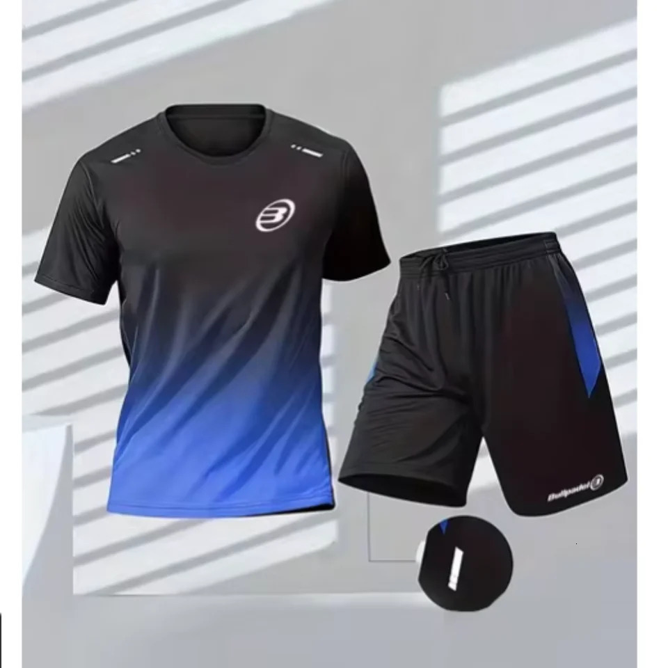 Bullpadel T-shir Tracksuit Summer Mens T-shirt And Shorts Tracksuit Breathable And Loose Tennis Tracksuit Running Training Wear 250312